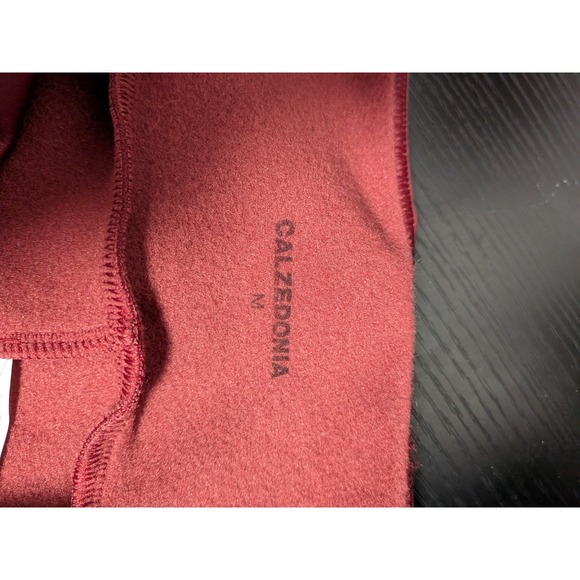 Calzedonia Thermal Skinny Fit Coated Leggings Rosso Scuro Burgundy Red MIP037 M - Picture 7 of 12